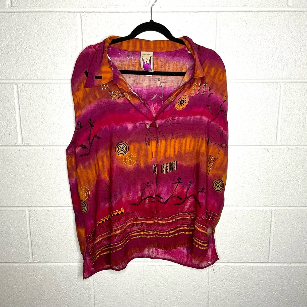 < Vintage Antthony Colorful Button Up >